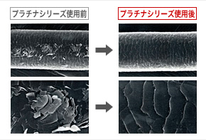 プラチナシリーズ使用前→プラチナシリーズ使用後 プラチナシリーズ使用前→プラチナシリーズ使用後